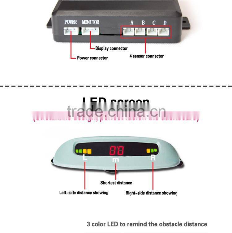 China factory wholesale stick on parking sensor with high quality waterproof sensor and buzzer switch