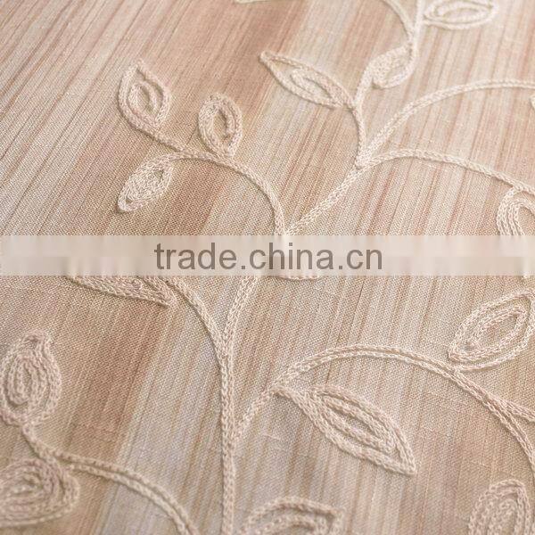 2014 hot sell silk upholstery fabric with embroidery