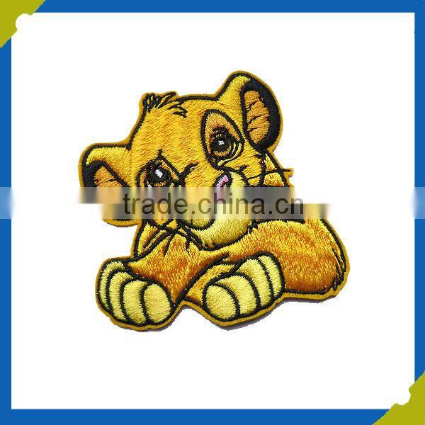 Cute animals embroidery patch cartoon embroidery label for kids clothing