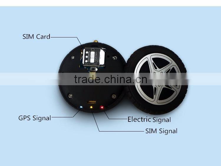 Multiple positioning mini wheel GPS tracker for car