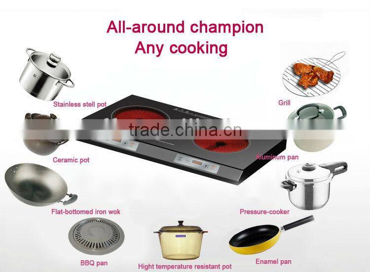 Metal housing 4 digital display 4000w 2 burner electric hot plate