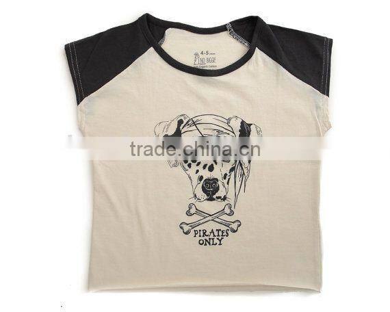 Wholesale casual t shirt & shorts design printed cotton childrens tee shirt for boys