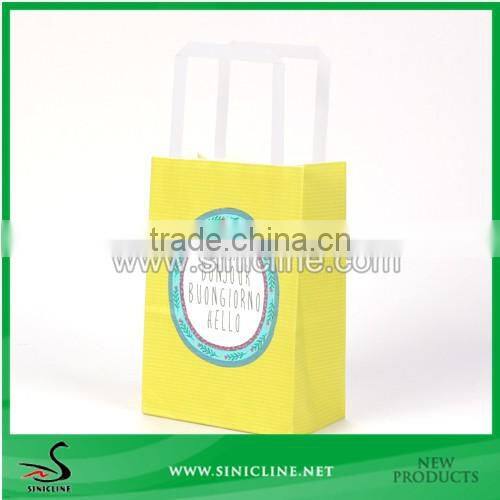 Sinicline Factory Design Handmade Craft Paper Bag With Paper Handle For Garment