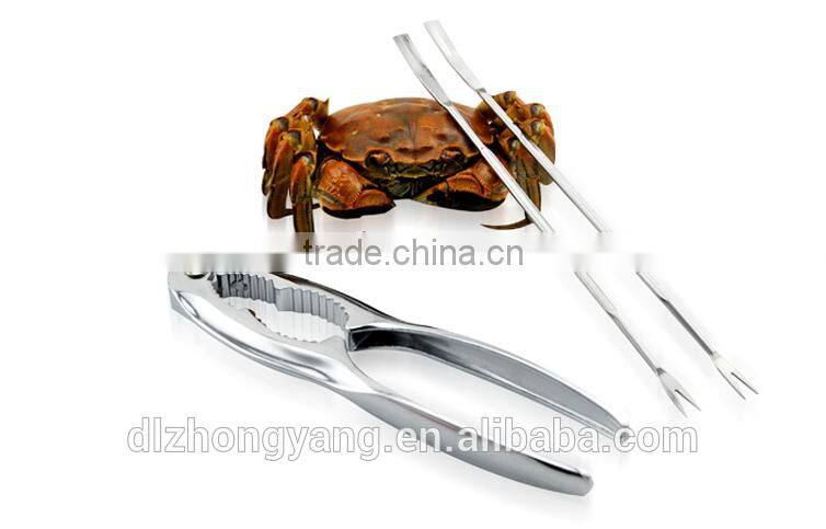 3 PC kitchen Stainless steel seafood lobster tool set lobster Crab Cracker