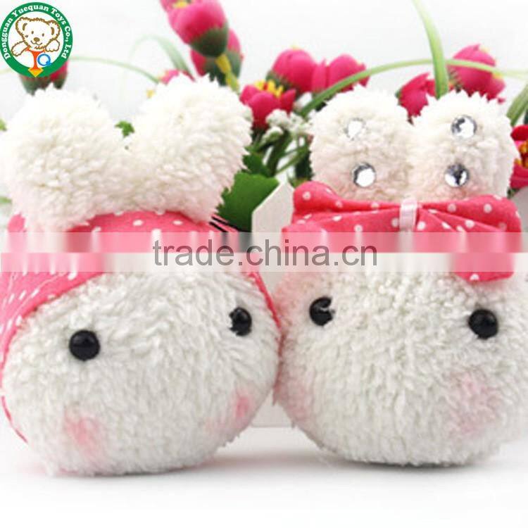 Cute rabbit bunny shaped keychain plush toy for sale