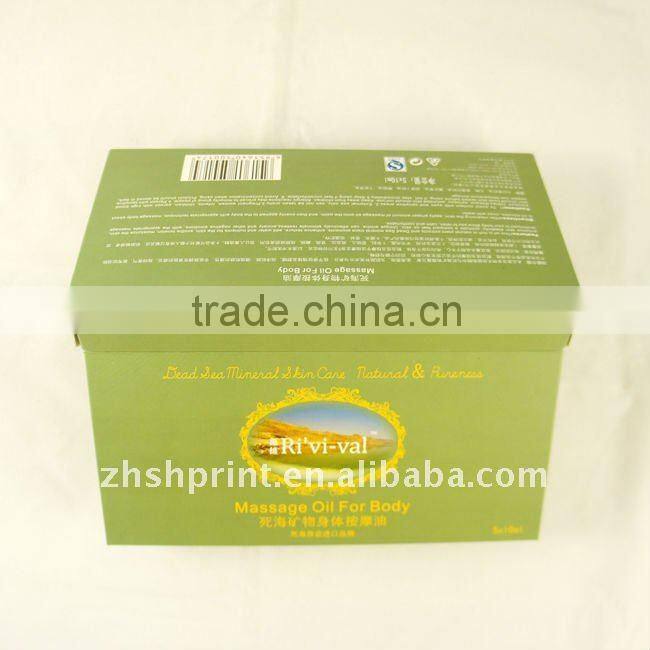 Packaging cardboard box for oil
