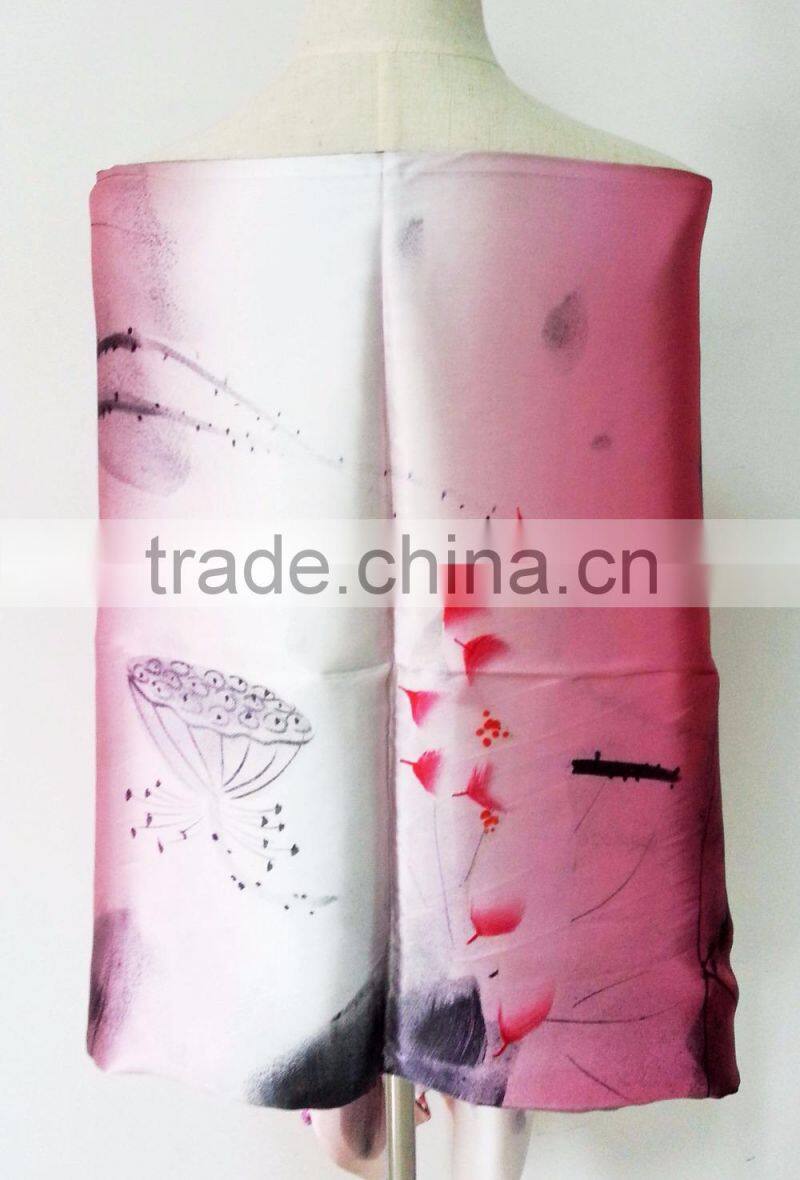 digital printing for double layer silk scarf