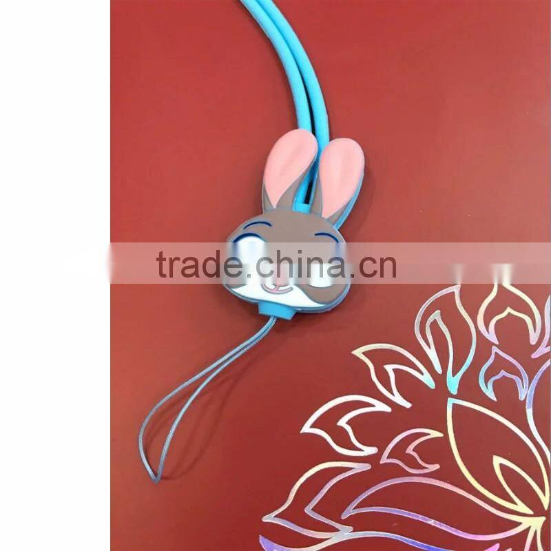2016 cute silicone mobile phone strap