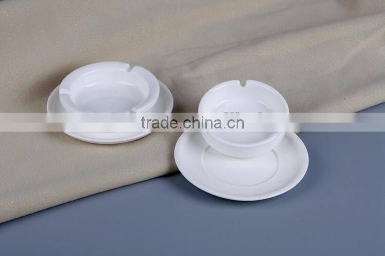 domestic round ceramic ashtray with saucer