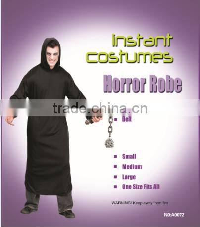 Midnight black ghost Horror Robe fancy dress instant suit costume