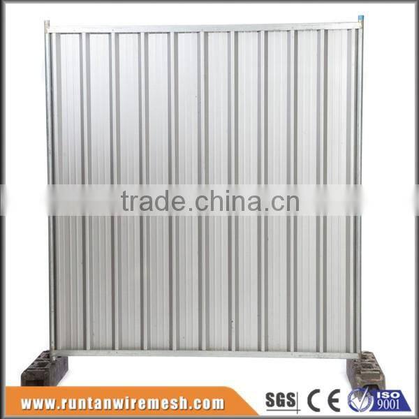Construction Sites Colorbond Solid Steel Temporary security hoarding panels