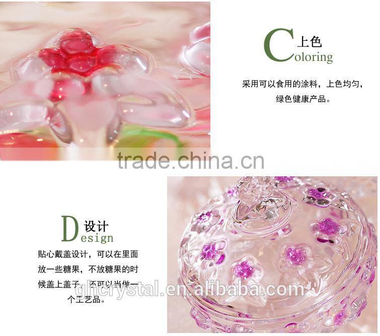 Home decorative crystal glass candy pot