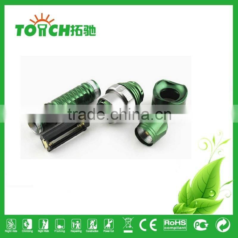 High Power 3 modes Flashlight Bike light Zoomable waterproof Camping LED Flashlight recharger flash light