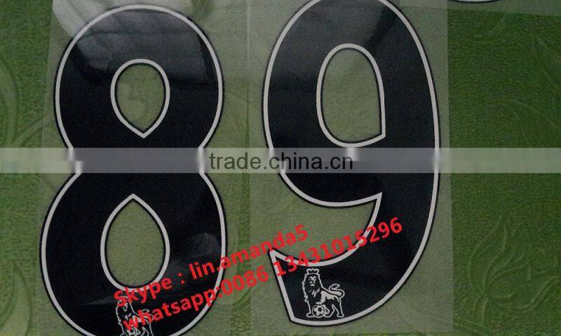 High quality printing number paper letters stickers on football jerseys