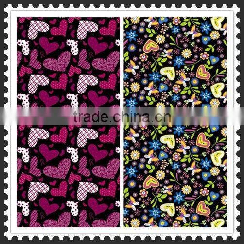 100% polyester special love design taffeta fabric