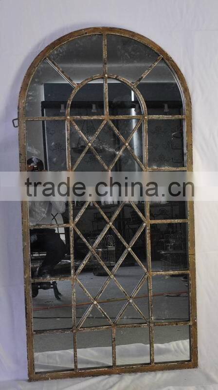 French country antique window mirror for wall