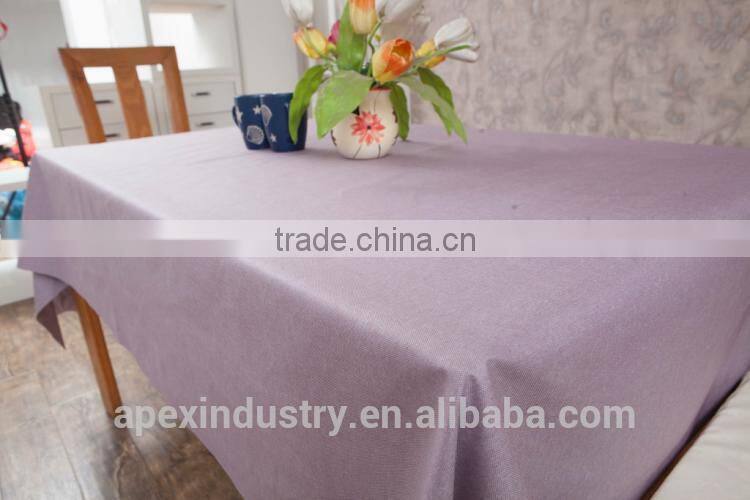 purple satin rosette table cloth/table cover tablecloth/purple flocking damask overlay