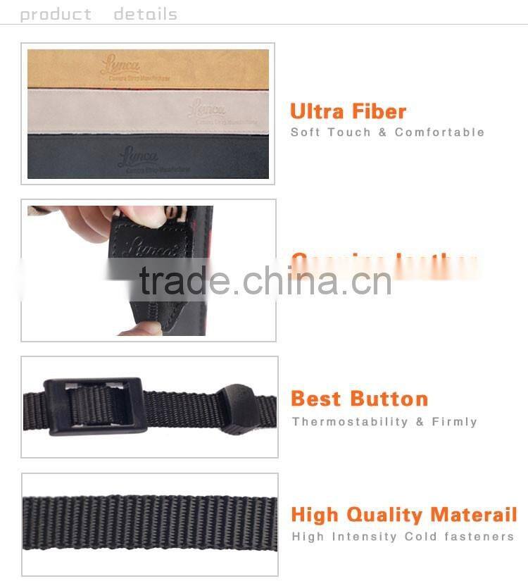 Leather Camera Strap Shoulder Neck White Brown Black Striped For DSLR LE-01