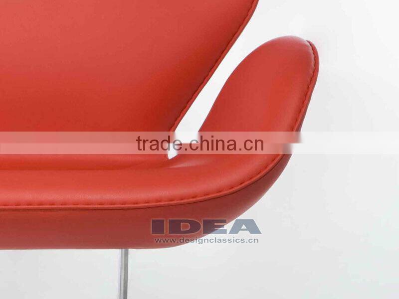 Replica Arne Jocabsen Swan Chair Loveseat - Red Genuine Leather