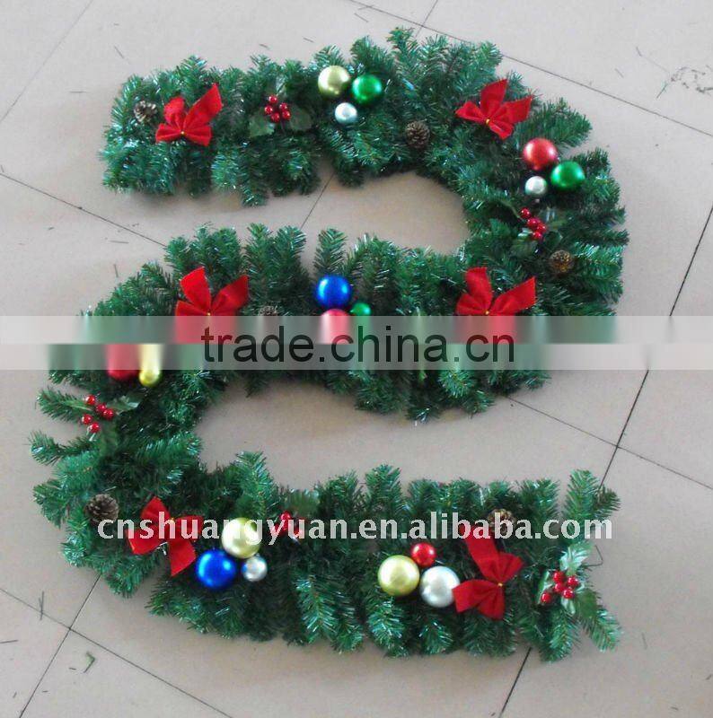 Outdoor PVC decorative christmas garland,christmas decoration