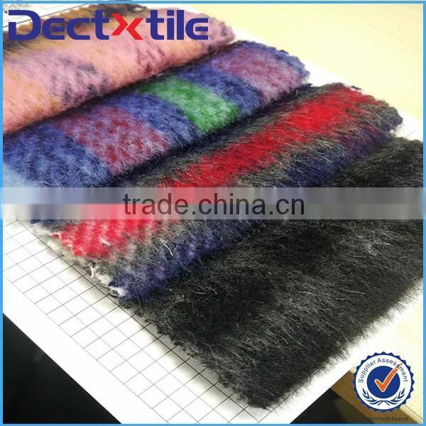 90%polyester 10%wool terry wool fabric winter coat