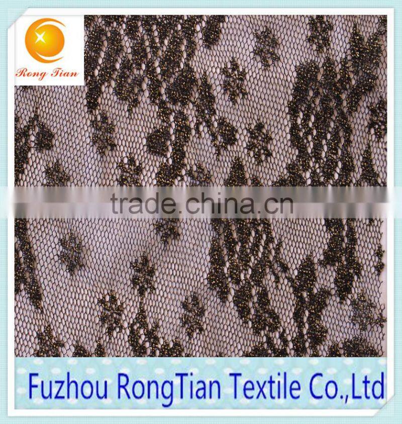 Wholesale sequins gold lace fabric for sexy dress