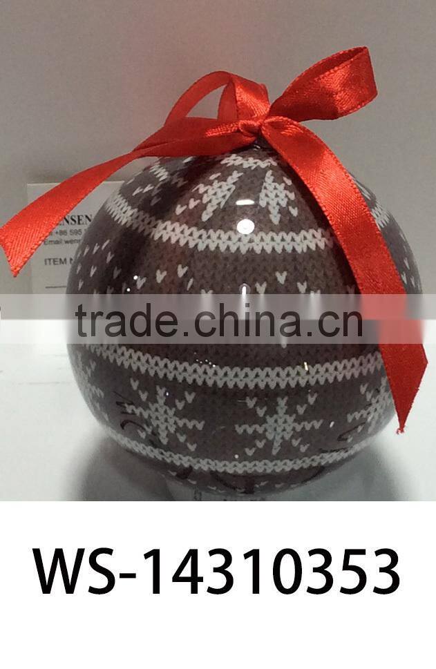 Plastic Snowflake Design Christmas Ball with Logo