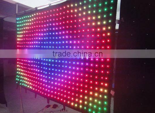 P10 2X3M Concert backdrops stage fashion foldable led video cloth/led fabric vision curtains