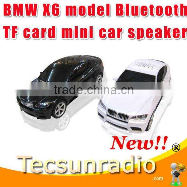 Hot sale BMW X6 model Bluetooth wireless handsfree TF card mini car speakers Audio