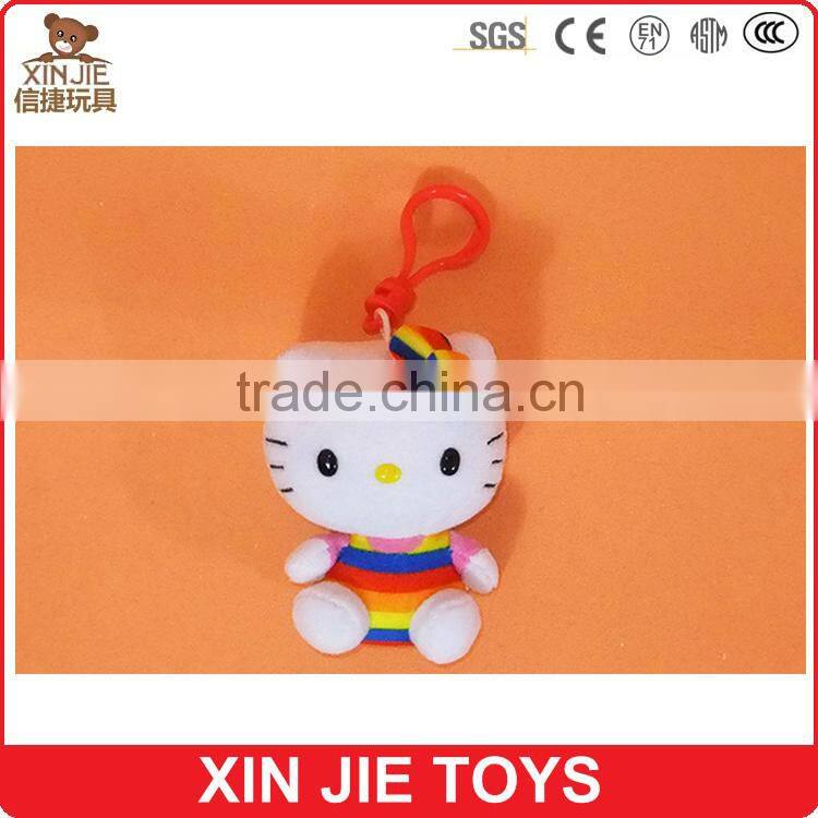 best selling plush hello kitty keychain custom good quality soft animal keychain toy