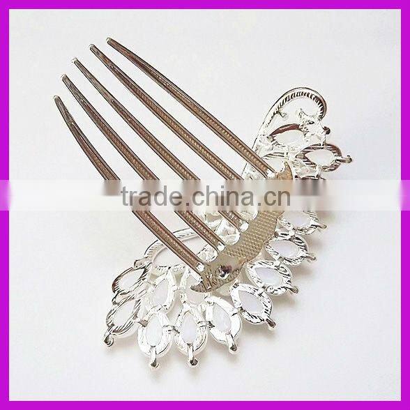 Luxurious purple rhinestone hair comb for bride manufacturers China supplier BY 1869