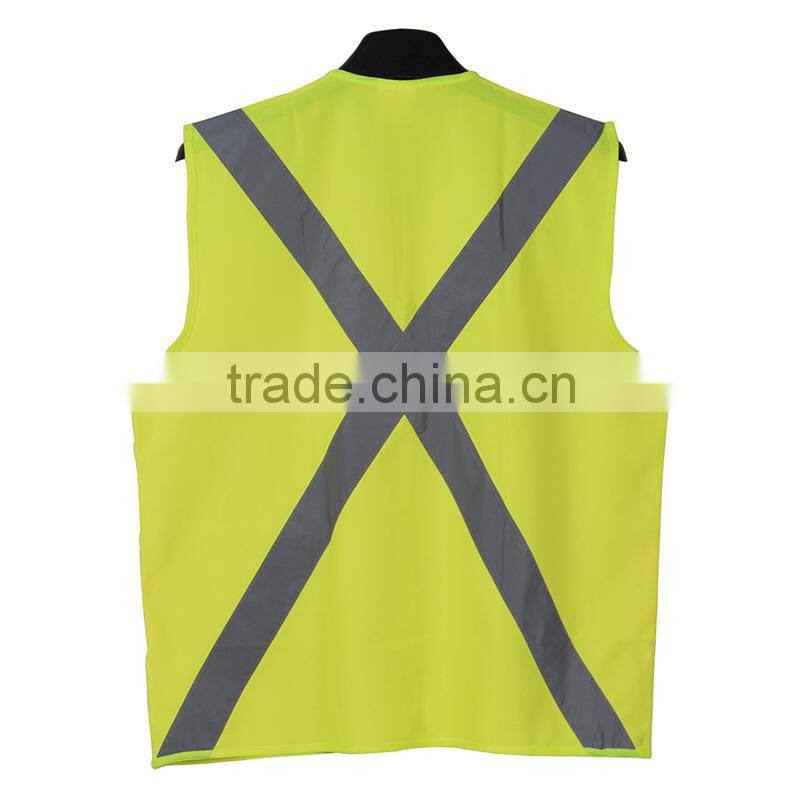OEM china factory high visibility reflective fluorescent jacket for safety warning protection