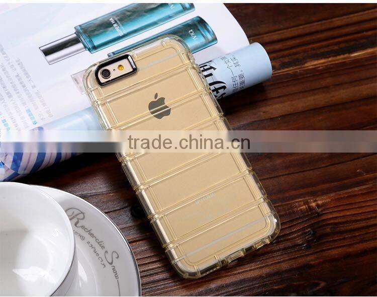 TPU transparent clear shockproof mobile phone case for iphone 6