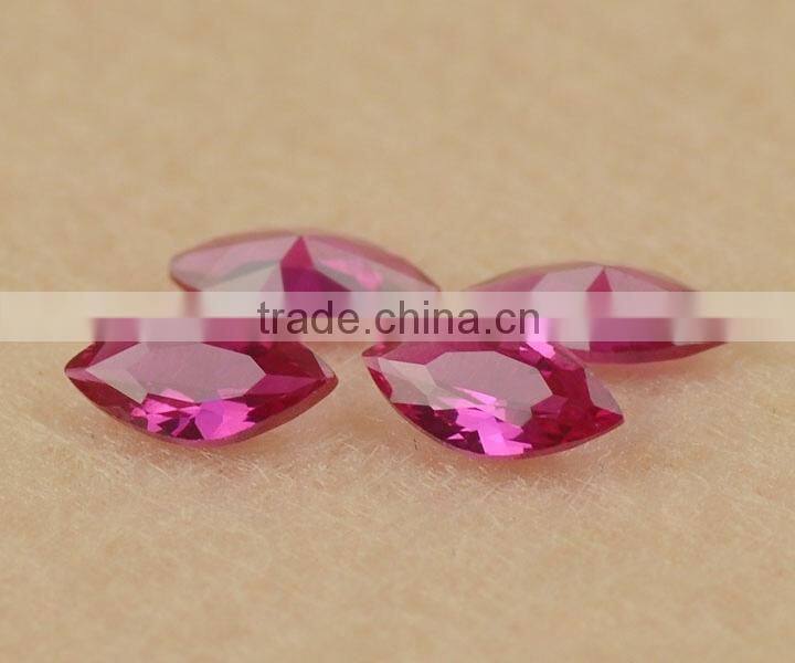 wholesale price 5# triangle shape lab created corundum ruby gemstone