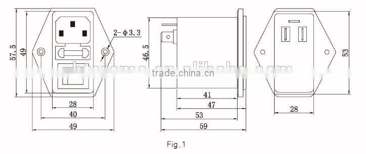 IEC Socket Serifes Filters with Fuse and Switch for Medical Appliances EMI Filter