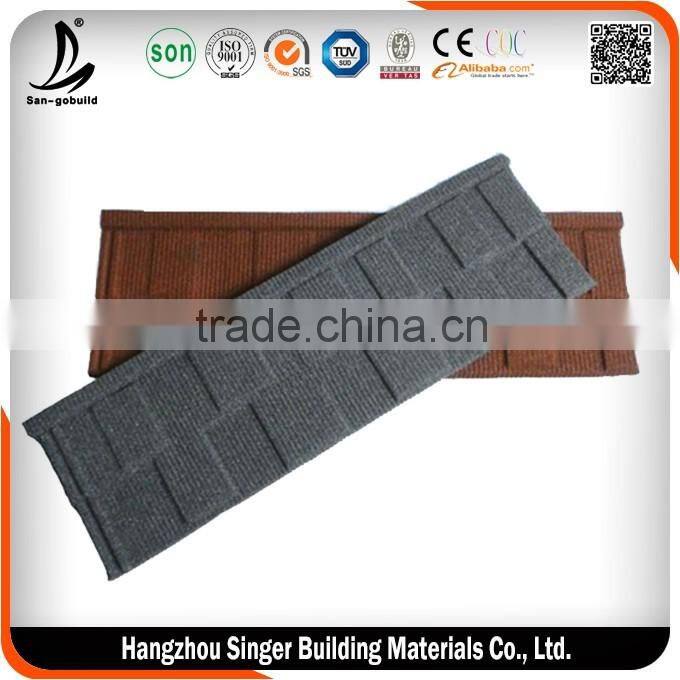 High Quality Alum Type Chinese Roof Tile, 0.4mm Steel Slate Roof Tiles for Sale