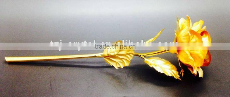 OEM Wedding Decoration Glorious 24k Gold Foil Open Roses