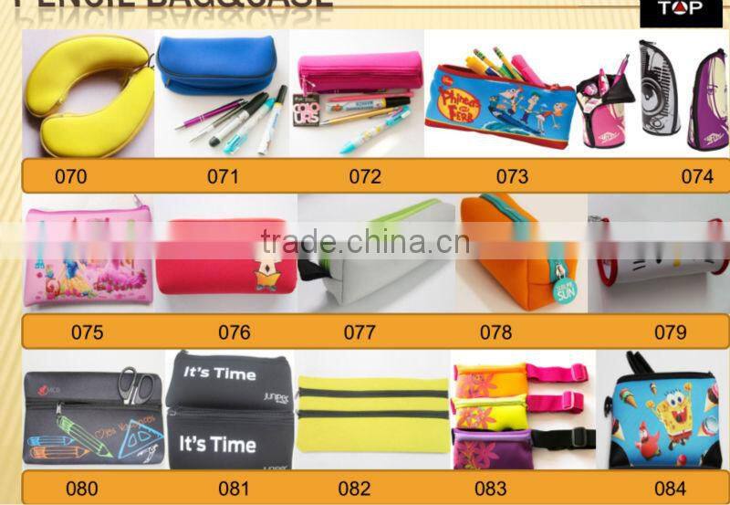 Wholesale neoprene pencil bag for kids student pencil bag