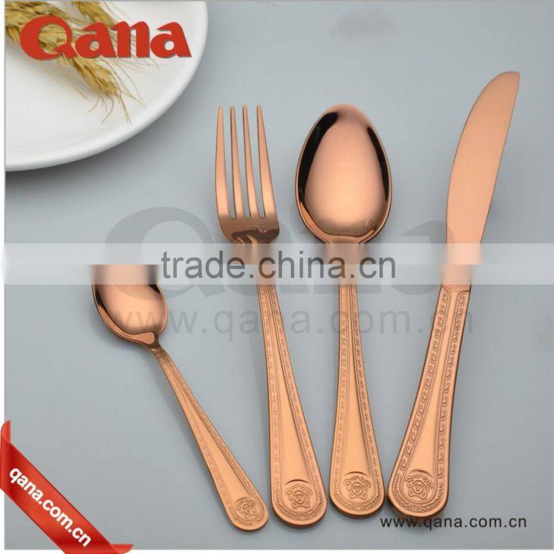gold plated cutlery, gold cutlery set,flatware set with gold wholesale