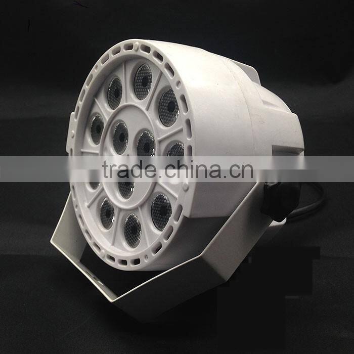 RGBW Plastic Indoor wedding party disco stage LED Par Light 12pcs*1w led effect par can light