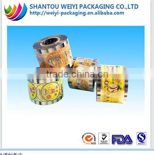 heat cup sealing lidding film for plastic cup