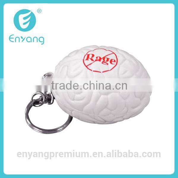 2014 New Arrival Cheap High Quality Cute Anti Stress Brain Keychain