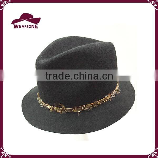 Custom Feather Trim 100% Wool Hats
