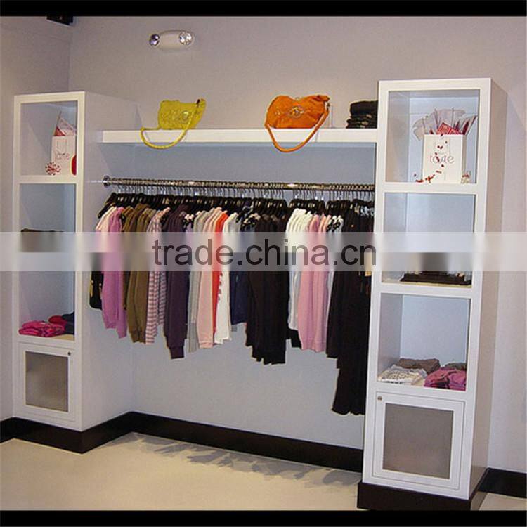 Kaierda Latest clothes display racks/wood dispaly shelf /clothing display shelf