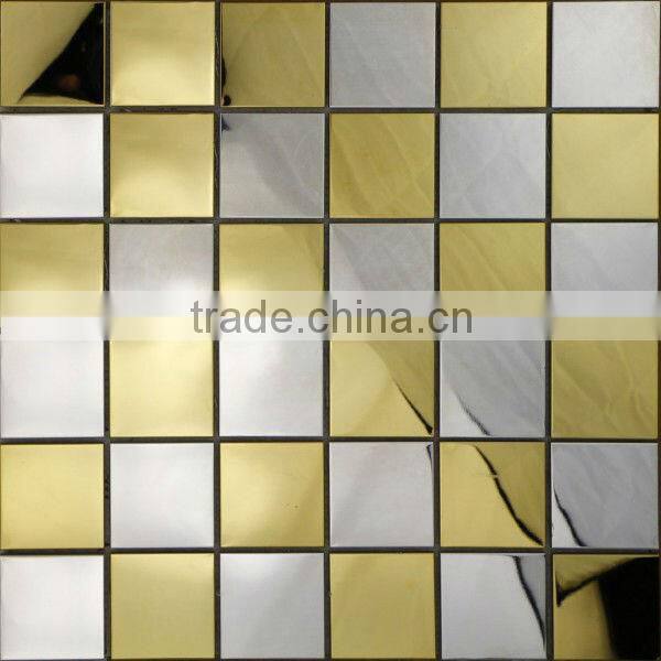 304# Silver mix Gold Stainless Steel Mosaic MFS-064
