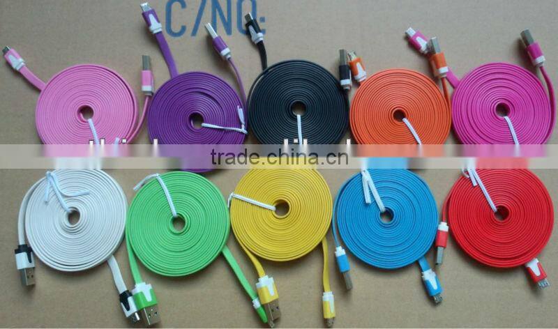 New flat cable micro usb cable used for all kinds of android smart phones