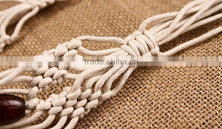 Latest 2015 fashion bead braid fabric belt