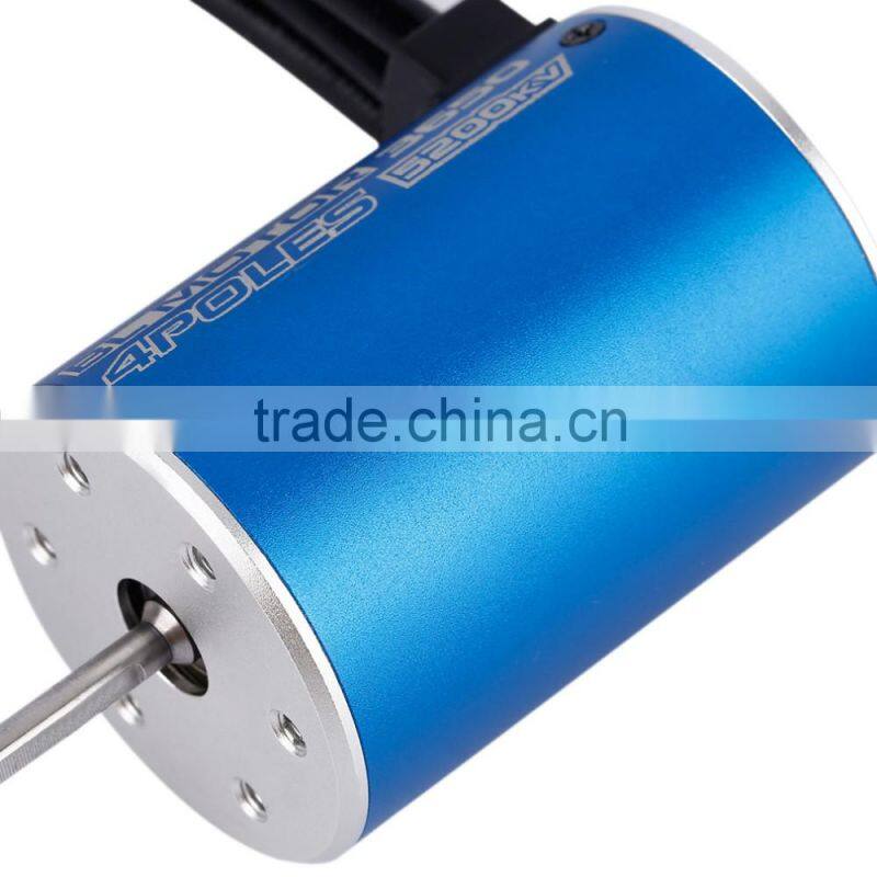 3650 4 Poles 5200KV 900W 9.6V BL Sensorless Motor for 1/10 RC Car Truck Boat Toys