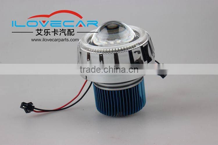 Wholesale price motorcycle Headlight kit, LED projector lens with cloorful angel eyes