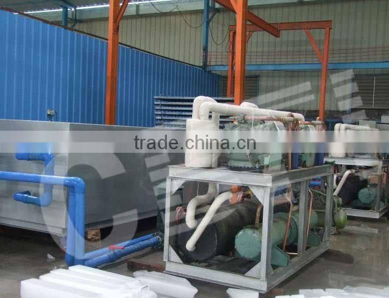 Stainless steel refrigerator for block ice